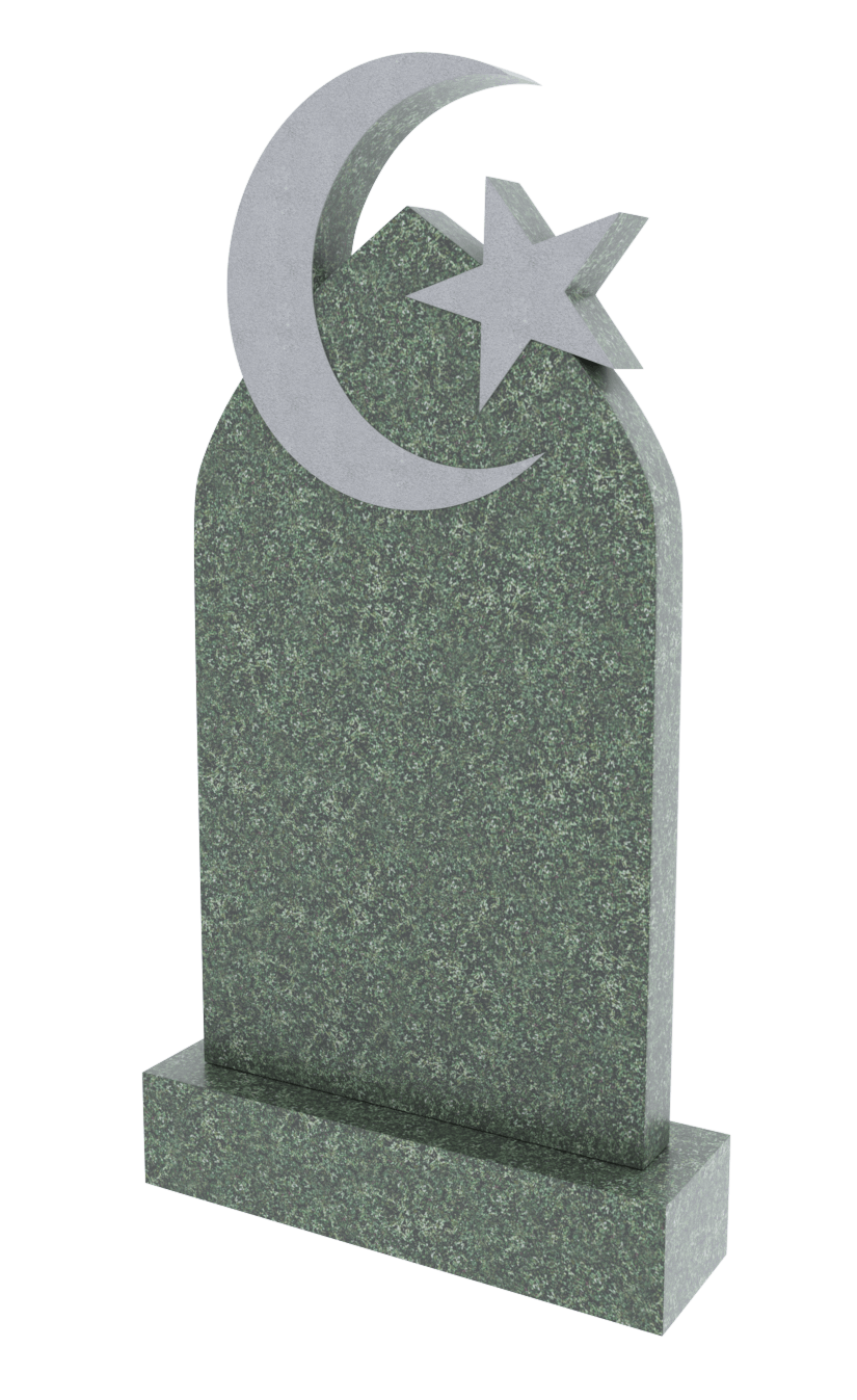 Памятник из зеленого гранита Хибинит 1194