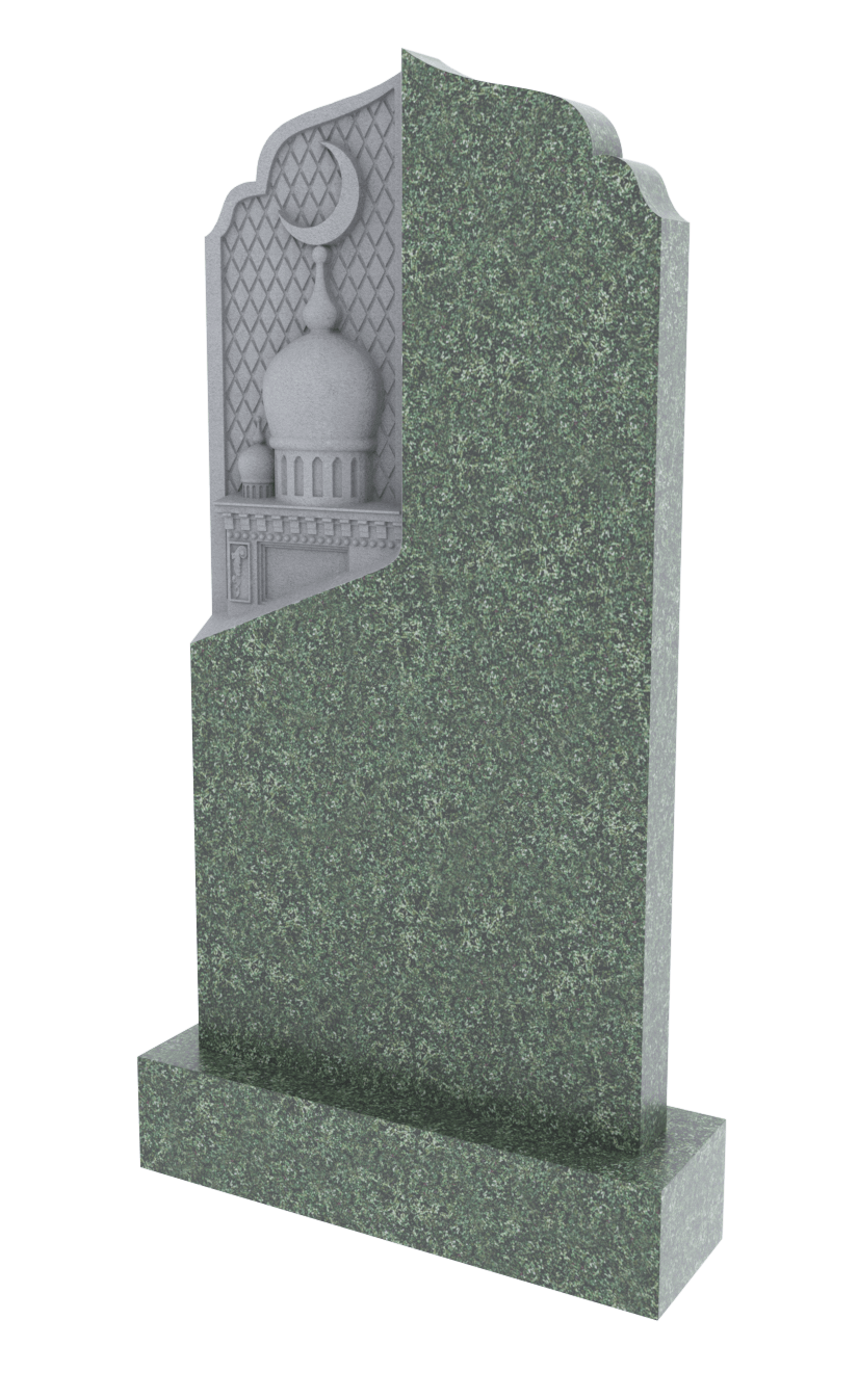Памятник из зеленого гранита Хибинит 1304