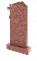 Памятник из красного гранита с крестом 1239